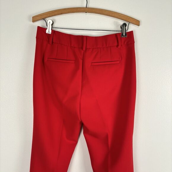 Talbots Hampshire Womens 2P Ankle Pants Cherry Red Straight Leg Classic Preppy - Picture 6 of 9